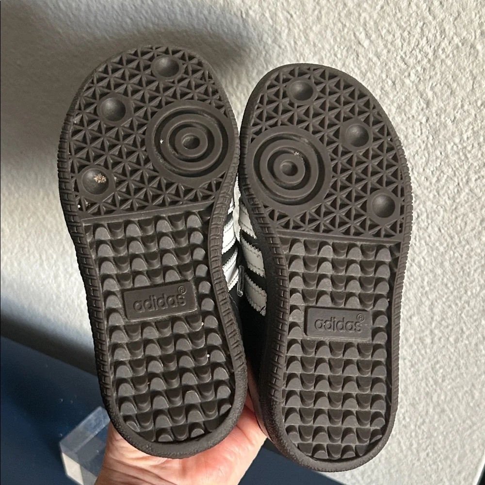 Adidas Kids Samba Black and White Athletic Play Time Sneakers - Picture 4 of 8